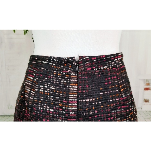 LOFT Tweed Pencil Skirt Black Size 6 - Picture 6 of 8